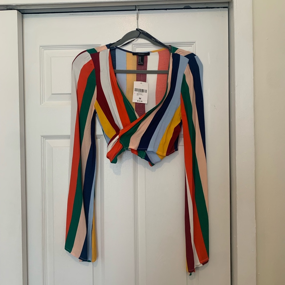 Striped blouse- cropped